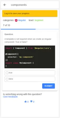 Angular Tests and Quizzes android App screenshot 13